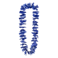 Hawaii krans/slinger   Tropische kleuren blauw   Bloemen hals slingers