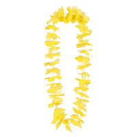 Hawaii krans/slinger   Tropische kleuren geel   Bloemen hals slingers