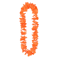 Boland Hawaii krans/slinger   Tropische kleuren oranje   Bloemen hals slingers