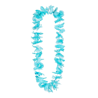 Hawaii krans/slinger   Tropische kleuren turquoise blauw   Bloemen hals slingers