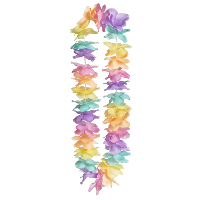 Hawaii krans/slinger   Tropische/zomerse kleuren mix   Bloemen hals slingers