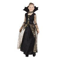 Boland Heksenjurk   Adrienne   zwart/goud   meisjes   Halloween heksen verkleedjurk   verkleedkleding kinde
