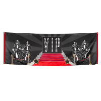 Boland Hollywood Banner   74 x 220 cm   VIP   themafeest   vlag