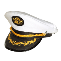 Kapitein carnaval verkleed pet   wit/goud   voor volwassenen   Officier   Zeeman   Marine