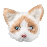 Kat/poes dieren verkleedmasker   pluche   volwassenen   Horror/halloween   carnaval   half gezicht