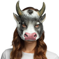 Koeien dieren verkleedmasker   volwassenen   carnaval   gezichtsmasker   zwart/wit