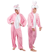 Boland Konijn kostuum   onesie   one size   volwassenen   paashaas   carnaval