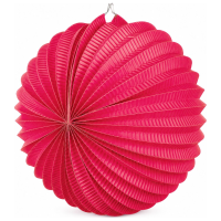 Lampion van papier   rond   roze   Dia 22 cm   Versiering