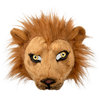 Leeuw dieren verkleedmasker   pluche   volwassenen   Horror/halloween   carnaval   half gezicht