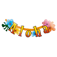 Boland letterslinger Hawaii   Aloha   83 cm   tropisch thema   versiering