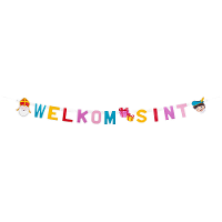 Letterslingers   Welkom Sint   150 cm   karton   Sinterklaas versiering slinger