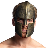 Middeleeuws/Romeins ridder/gladiator masker   goud   volwassenen   Carnaval/halloween masker