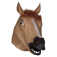 Paard dieren verkleedmasker   latex   volwassenen   carnaval