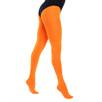 Boland panty   neon oranje   40 denier   maat M   carnaval   foute party