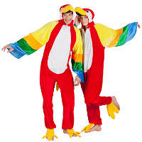 Boland Papegaai kostuum   onesie   one size   dierenpak   volwassenen   carnaval