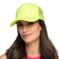 Boland pet neon   geel   volwassenen   unisex   80/90s thema   uv blacklight