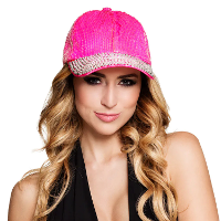Boland pet   roze   glitters en strass   foute party   carnaval