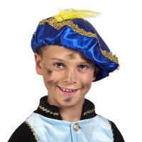 Boland Pietenmuts   blauw   met veer   kinderen   sinterklaasfeest
