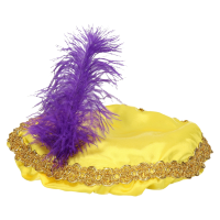 Boland Pietenmuts   geel   met veer   kinderen   sinterklaasfeest