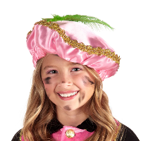 Boland Pietenmuts   roze   met veer   kinderen   sinterklaasfeest
