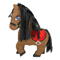 Pinata Paard   bruin   papier   45 x 33 cm   feestartikelen verjaardag