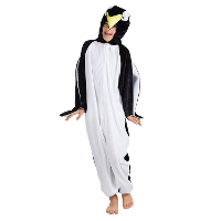 Boland Pinguin kostuum   onesie   zwart/wit   kinderen   carnaval