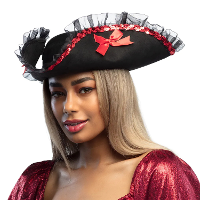 Boland Piraten hoed   59 cm   dames   driesteek hoed   carnaval   piraten thema
