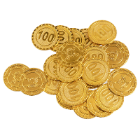 Piraten munten/geld van kunststof   24x oude munten   gouden dukaten   Verkleed speelgoed