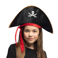 Piratenhoed kinderen   zwart   piraten   verkleden   carnaval