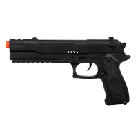 Politie verkleed accessoires/wapen   zwart   kunststof   27 cm   FBI/gangster/soldaten