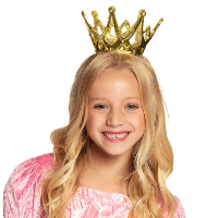 Prinsessen kroontje   goud   kunststof   meisjes   kinderen   koningsdag