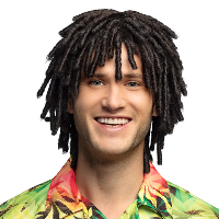 Boland Pruik dreadlocks   zwart   half lang haar   hippie   jamaica   heren   verkleden