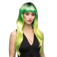 Pruik Mystic   groen   dames   fantasy verkleed pruiken   zeemeermin   carnaval