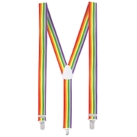 Regenboog kleuren bretels   voor volwassenen   Verkleed Feestartikel   Pride thema