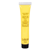 Schmink/make up tube   geel   19 gram   waterbasis   carnaval/Halloween