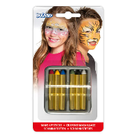 Schminkkrijtjes   6x   gekleurd   schminkset/schminkstiften   Carnaval/Halloween