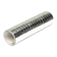Serpentine rol   metallic zilver   4 meter   papier/folie   feest serpentine