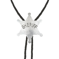 Sheriff ketting   zilveren ster   verkleedaccessoires