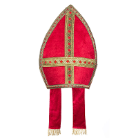 Boland Sinterklaas Mijter   voor volwassenen   Sint Nicolaas accessoires   59 cm