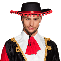 Boland Spaanse matador hoed   59 cm   met bolletjes   carnaval   spanje thema
