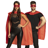 Superheld verkleedset voor volwassenen   rood   one size   cape/oogmasker   comic/stripheld