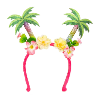 Toppers   Carnaval verkleed Tiara/diadeem   Palmbomen en bloemen   dames/meisjes   Tropische Hawaii thema
