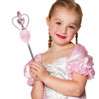 Boland Toverstaf   roze/zilver   L32 cm   kunststof   prinsessen   carnaval