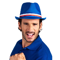 Boland Trilby hoedje   blauw   Frankrijk   frans thema   supporter   volwassenen