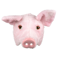 Varken / biggetje dieren verkleedmasker   roze   pluche   volwassenen   carnaval   half gezicht