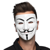 Vendetta gezichtsmasker   Halloween masker   volwassenen   carnaval   anoniem