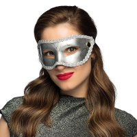 Venetiaans oogmasker   zilver   volwassenen   carnaval/gemaskerd bal   masker   verkleden?