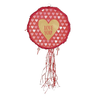Boland verjaardag pinata   rood   hartje   love   D40 cm   Valentijnsdag