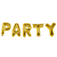 Boland Verjaardag slinger PARTY   goud   300 cm   feest folie ballonenslinger