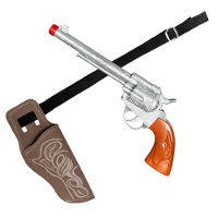 Boland Verkleed cowboy holster met een revolver/pistool   volwassenen   western accessoires
